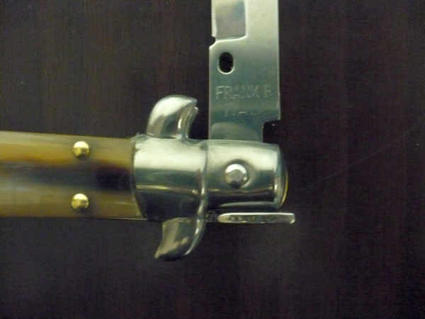 Frank Beltrame -  italian stiletto 20cm, bufalo chiaro -lama baionetta - 20FB/48B - 1