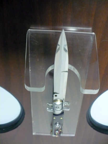 Frank Beltrame , italian stiletto , pugnale - 23 cm , corno di bufalo scuro,lama baionetta , modello FB 23/58B -5