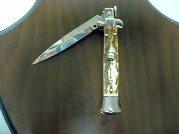 Frank Beltrame -  italian stiletto 20cm, corno di cervo -lama baionetta - 20FB/63B - 5