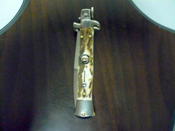 Frank Beltrame -  italian stiletto 20cm, corno di cervo -lama baionetta - 20FB/63B - 5
