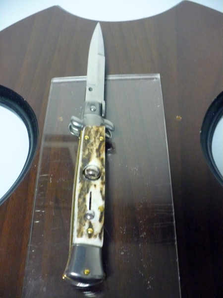 Frank Beltrame -  italian stiletto 20cm, corno di cervo -lama baionetta - 20FB/63B - 5