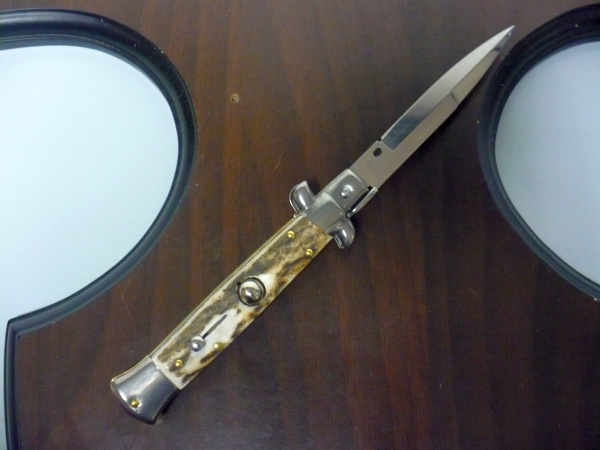 Frank Beltrame -  italian stiletto 20cm, corno di cervo -lama baionetta - 20FB/63B - 5