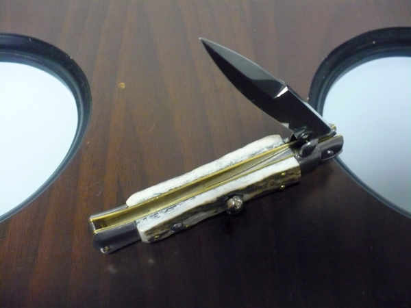 Frank Beltrame -  italian stiletto 20cm, corno di cervo -lama baionetta - 20FB/63B - 5