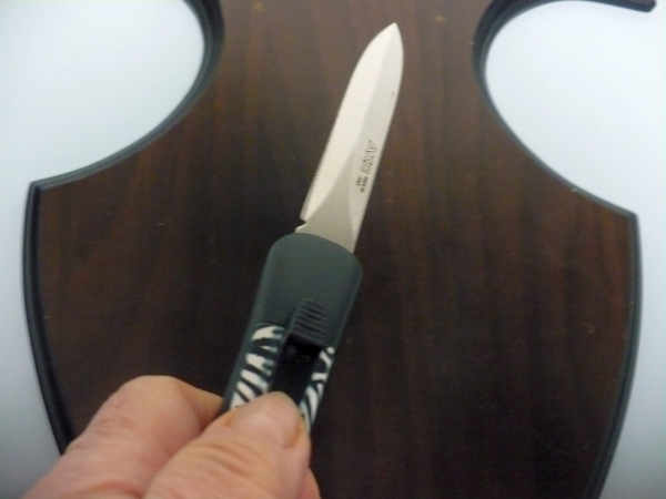 Italian stiletto frontale ,coltellerie AKC Campolin - 20 cm - ergonomica ,zebra , lama dagger - 5