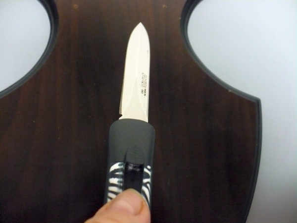 Italian stiletto frontale ,coltellerie AKC Campolin - 20 cm - ergonomica ,zebra , lama dagger - 5