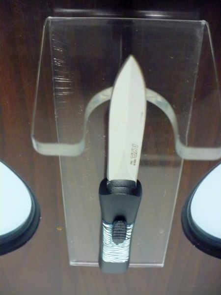 Italian stiletto frontale ,coltellerie AKC Campolin - 20 cm - ergonomica ,zebra , lama dagger - 5