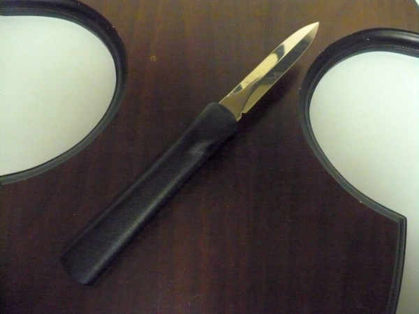 Italian stiletto frontale ,coltellerie AKC Campolin - 20 cm - ergonomica ,zebra , lama dagger - 5