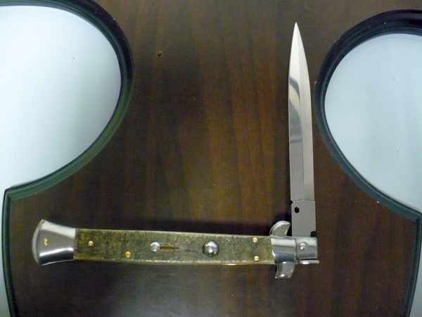 Frank Beltrame , italian stiletto - 28 cm , corno di ariete - lama dagger , modello FB 28/89D - 5