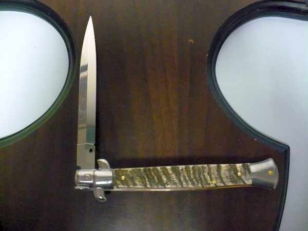 Frank Beltrame , italian stiletto - 28 cm , corno di ariete - lama dagger , modello FB 28/89D - 5