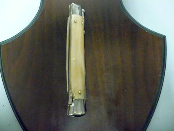Swinguard Frank Beltrame - edizione limitata - italian stiletto 28 cm - punta di corno di bufalo chiaro - lama kriss FB 550/48- 5