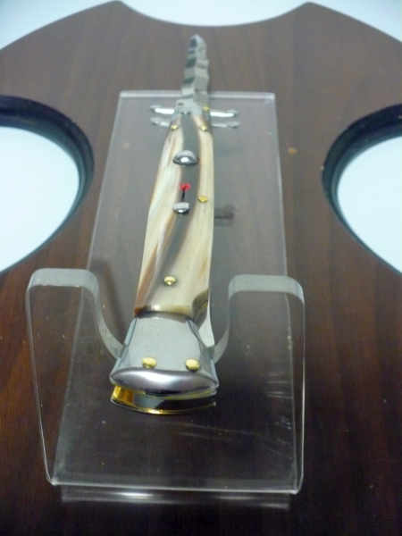 Swinguard Frank Beltrame - edizione limitata - italian stiletto 28 cm - punta di corno di bufalo chiaro - lama kriss FB 550/48- 5