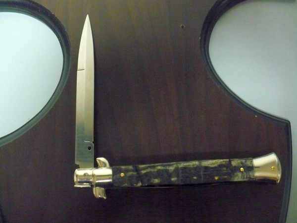Picklock - Frank Beltrame - Italian stiletto -pugnale 28 cm, lama baionetta, corno di ariete FB  P28/63 - 5