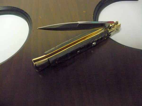 Picklock - Frank Beltrame - Italian stiletto -pugnale 28 cm, lama baionetta, corno di ariete FB  P28/63 - 5