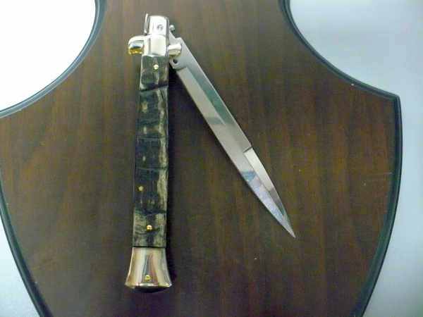 Picklock - Frank Beltrame - Italian stiletto -pugnale 28 cm, lama baionetta, corno di ariete FB  P28/63 - 5