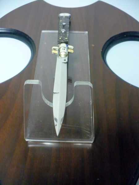 Picklock - Frank Beltrame - Italian stiletto -pugnale 28 cm, lama baionetta, corno di ariete FB  P28/63 - 5