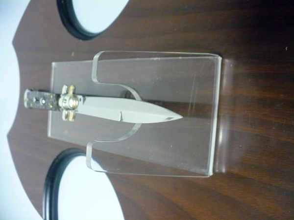 Picklock - Frank Beltrame - Italian stiletto -pugnale 28 cm, lama baionetta, corno di ariete FB  P28/63 - 5