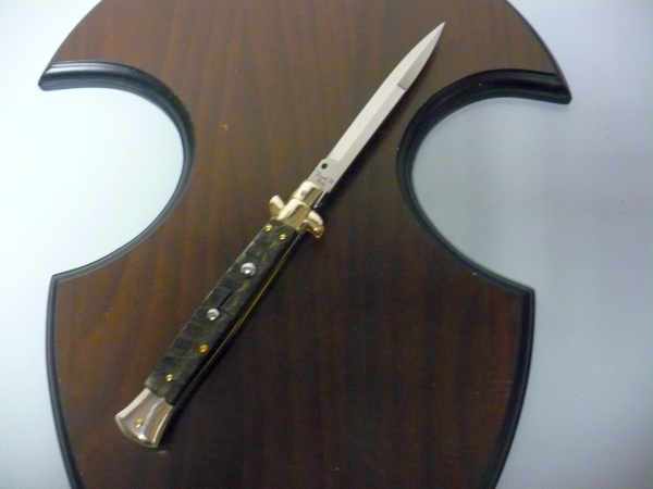 Picklock - Frank Beltrame - Italian stiletto -pugnale 28 cm, lama baionetta, corno di ariete FB  P28/63 - 5