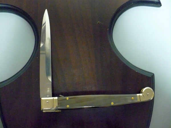 Siciliano, Picklock A.G.A. Campolin sicilian fighting - italian stiletto 30 cm -corno di bufalo chiaro /  buffalo chiaro horn - 5