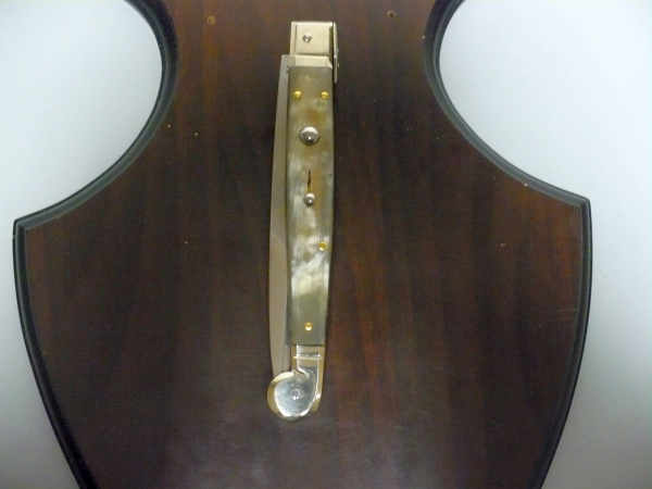 Siciliano, Picklock A.G.A. Campolin sicilian fighting - italian stiletto 30 cm -corno di bufalo chiaro /  buffalo chiaro horn - 5