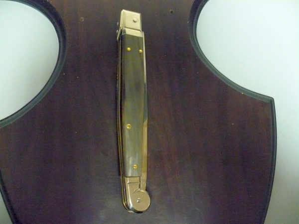 Siciliano, Picklock A.G.A. Campolin sicilian fighting - italian stiletto 30 cm -corno di bufalo chiaro /  buffalo chiaro horn - 5