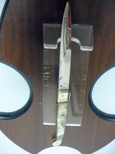 Siciliano, Picklock A.G.A. Campolin sicilian fighting - italian stiletto 30 cm -corno di bufalo chiaro /  buffalo chiaro horn - 5
