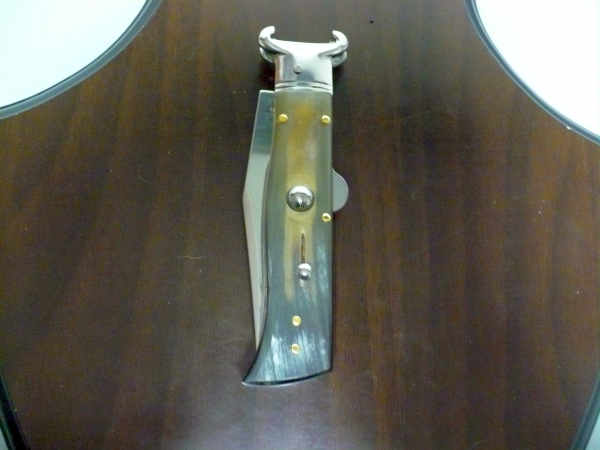 Famiglia Spadon - stiletto  calibro /20 - bufalo brasiliano - taglio classico clip point - 5