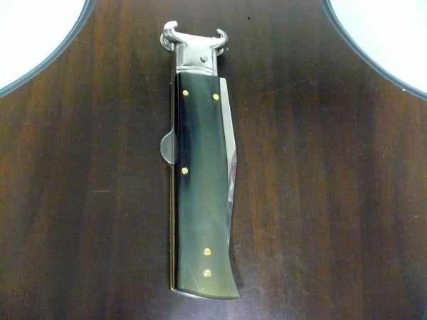 Famiglia Spadon - stiletto  calibro /20 - bufalo brasiliano - taglio classico clip point - 5