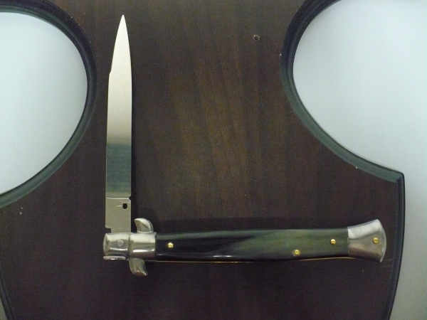 Frank Beltrame - italian stiletto, coltello a scatto, 28 cm -bufalo brasiliano, lama swedge FB 28/09Sw-5