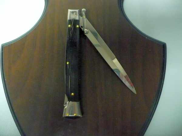 Swinguard Frank Beltrame - italian stiletto 28 cm -bufalo scuro , baionetta - FB 550/58B - 6