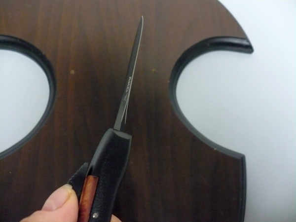 Italian stiletto frontale  coltellerie AKC Campolin - 20 cm - ergonomica , legno di radica, lama dagger teflonata nero - 6