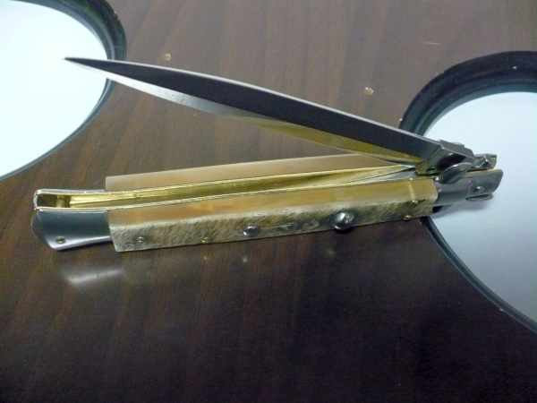 Frank Beltrame , italian stiletto - 28 cm , corno di ariete - lama dagger , modello FB 28/89D - 6