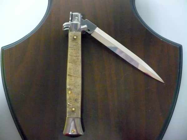 Frank Beltrame , italian stiletto - 28 cm , corno di ariete - lama dagger , modello FB 28/89D - 6