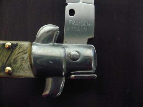 Frank Beltrame , italian stiletto - 28 cm , corno di ariete - lama dagger , modello FB 28/89D - 6