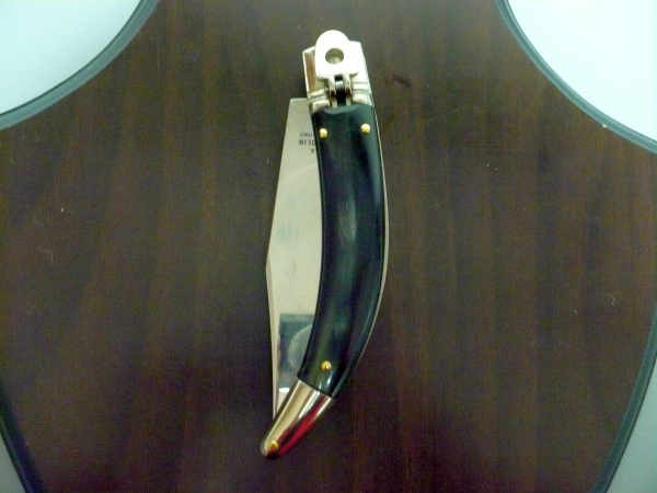 Campolin, coltello a scatto, diana leverlock -21,50 cm- corno di  bufalo brasiliano, switchblade - brazilian buffalo -6