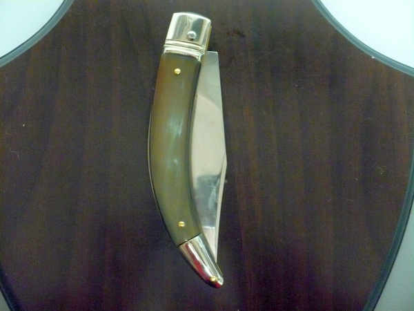 Campolin, coltello a scatto, diana leverlock -21,50 cm- corno di  bufalo brasiliano, switchblade - brazilian buffalo -6
