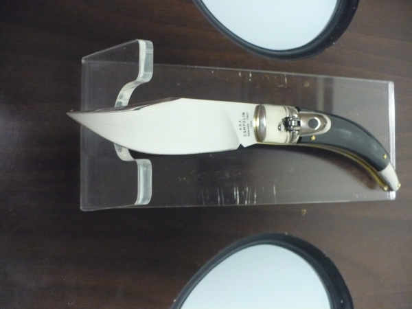 Campolin, coltello a scatto, diana leverlock -21,50 cm- corno di  bufalo brasiliano, switchblade - brazilian buffalo -6