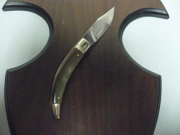 Campolin, coltello a scatto, diana leverlock -21,50 cm- corno di  bufalo brasiliano, switchblade - brazilian buffalo -6