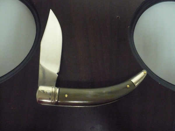 Campolin, coltello a scatto, diana leverlock -21,50 cm- corno di  bufalo brasiliano, switchblade - brazilian buffalo -6