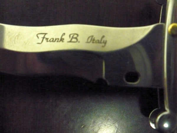 Swinguard Frank Beltrame - edizione limitata - italian stiletto 28 cm - punta di corno di bufalo chiaro - lama kriss FB 550/48- 6
