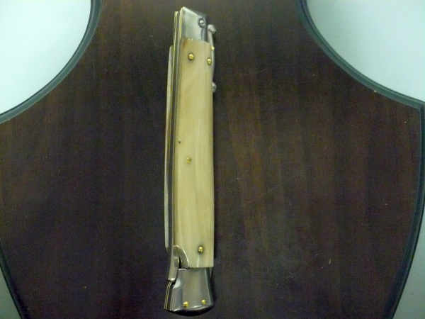 Swinguard Frank Beltrame - edizione limitata - italian stiletto 28 cm - punta di corno di bufalo chiaro - lama kriss FB 550/48- 6