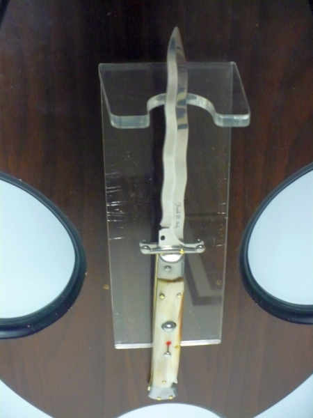 Swinguard Frank Beltrame - edizione limitata - italian stiletto 28 cm - punta di corno di bufalo chiaro - lama kriss FB 550/48- 6