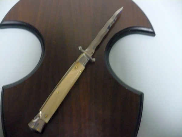 Swinguard Frank Beltrame - edizione limitata - italian stiletto 28 cm - punta di corno di bufalo chiaro - lama kriss FB 550/48- 6