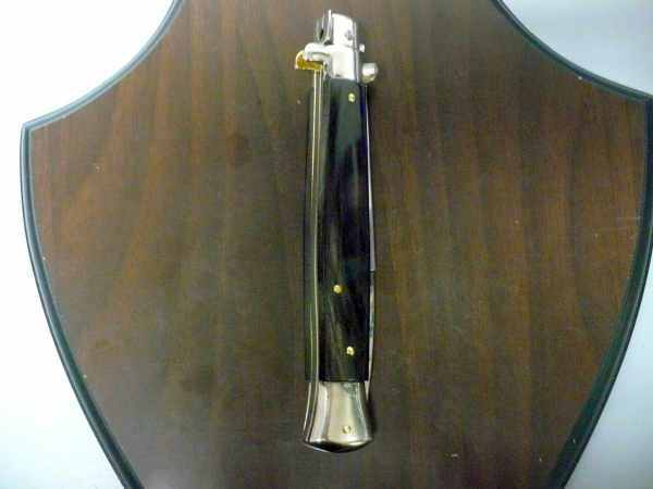Picklock - Frank Beltrame - Italian stiletto -pugnale 28cm, lama baionetta- corno di bufalo scuro FB  P28/58-6
