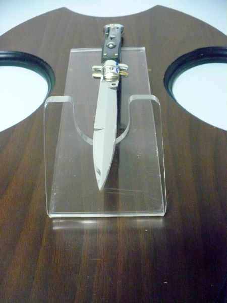 Picklock - Frank Beltrame - Italian stiletto -pugnale 28cm, lama baionetta- corno di bufalo scuro FB  P28/58-6