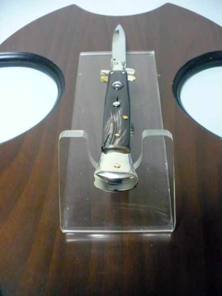Picklock - Frank Beltrame - Italian stiletto -pugnale 28cm, lama baionetta- corno di bufalo scuro FB  P28/58-6