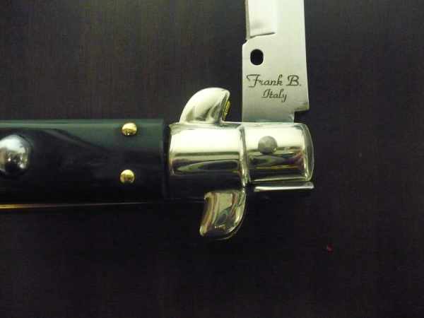 Picklock - Frank Beltrame - Italian stiletto -pugnale 28cm, lama baionetta- corno di bufalo scuro FB  P28/58-6