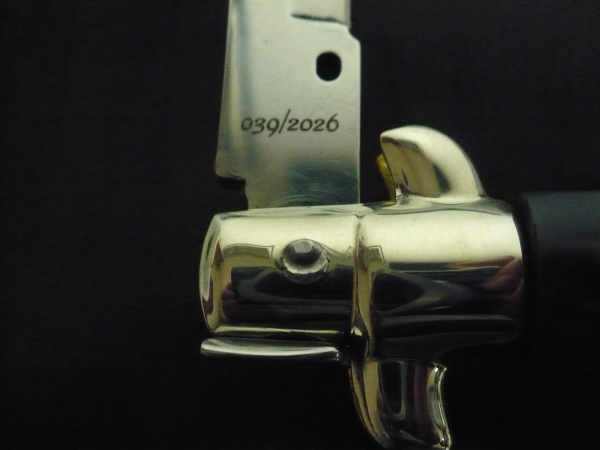 Picklock - Frank Beltrame - Italian stiletto -pugnale 28cm, lama baionetta- corno di bufalo scuro FB  P28/58-6