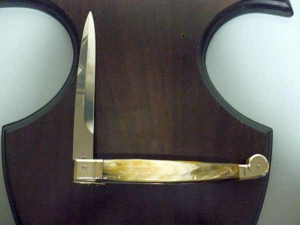 Siciliano, Picklock A.G.A. Campolin sicilian fighting - italian stiletto 30 cm -corno di bufalo chiaro /  buffalo chiaro horn - 6
