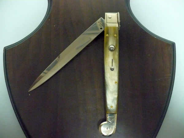 Siciliano, Picklock A.G.A. Campolin sicilian fighting - italian stiletto 30 cm -corno di bufalo chiaro /  buffalo chiaro horn - 6