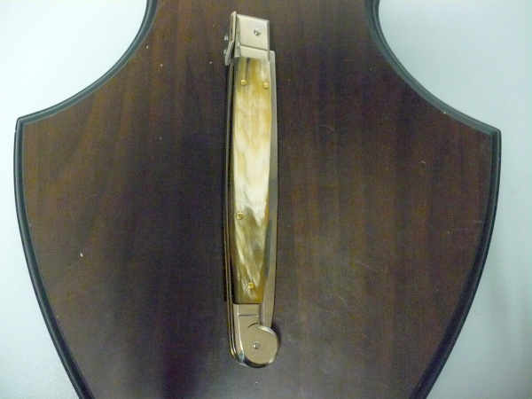Siciliano, Picklock A.G.A. Campolin sicilian fighting - italian stiletto 30 cm -corno di bufalo chiaro /  buffalo chiaro horn - 6